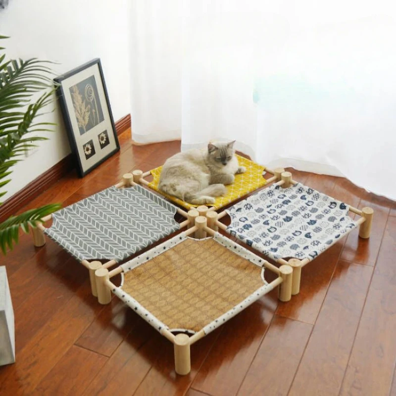 

Pet marching bed, cat nest, dog house, cat, small dog, small dog, wooden simple splicing, moisture-proof off the ground wholesal