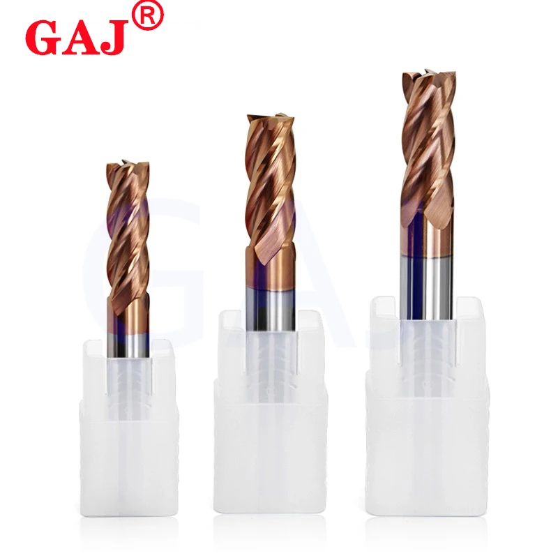 Milling Cutter Alloy Coating Tungsten Steel Tool Cnc Maching Hrc55 4Flute Endmill Top Milling Cutter Kit Milling Machine Tools