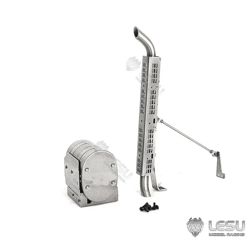RC 1/14 LESU Auspuffrohr für Tamiya Hydraulikbagger, Lader, Muldenkipper, SCANIA, MAN, VOLVO Anhänger, Kipper, DIY-Teile – Detail 1