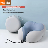 Xiami Youpin Memory Foam U Shaped Neck Pillow Cooling Ice Silk Portable Travel Office Nap Airplane Mini Pillow With Storage Box
