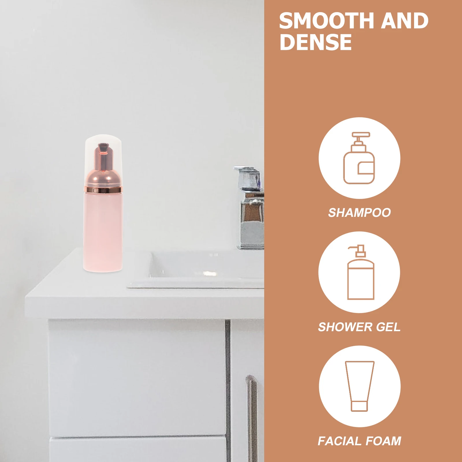 

3Pcs 50Ml Foaming Pump Bottle Leak-Resistant Tight Lid Stable Base DIY Liquid Soap Dispenser for Facial Cleanser Shampoo