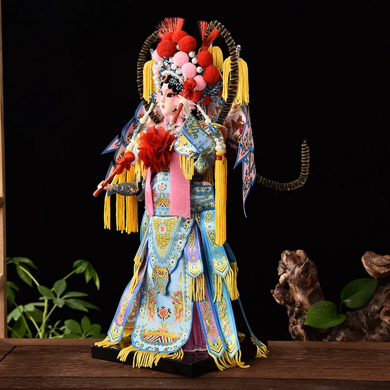 Zijden Beeldjes Met Chinese Kenmerken Traditionele Chinese Operakarakter Ornamenten Beijing Opera Poppen