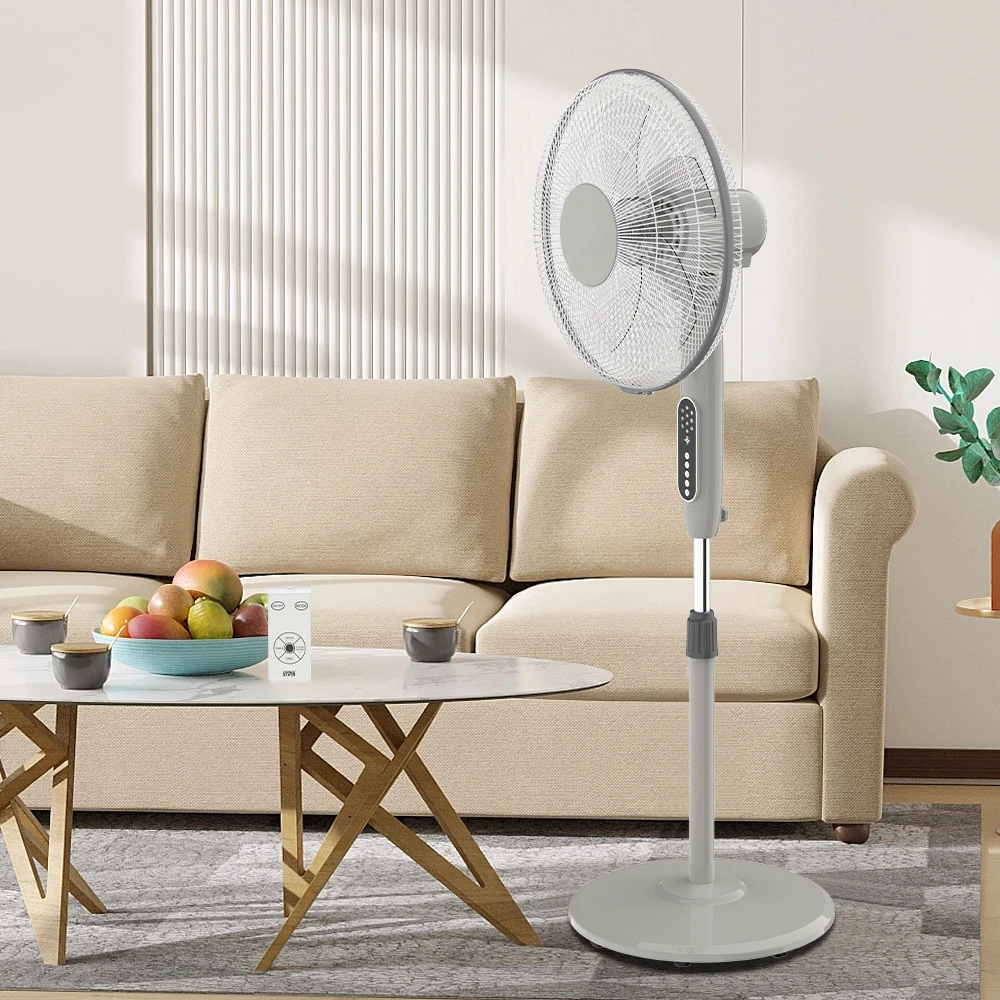 16 inch British and European standard household 50W portable floor standing electric fan with shaking head