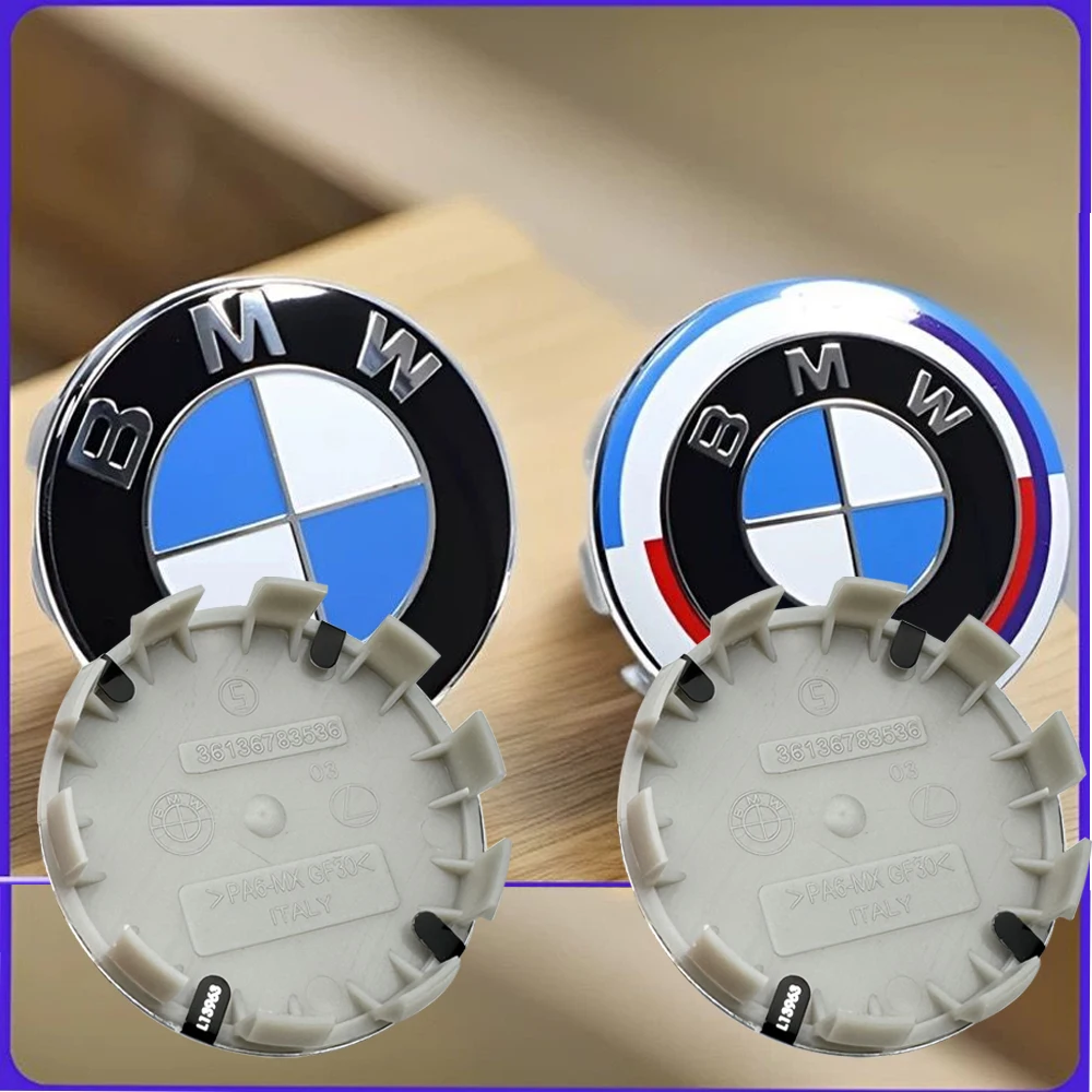 Juego de 4 Tapas Centrales para Ruedas de Coche de 56 mm/68 mm, Estilo Deportivo, para BMW Mini E46 E90 E60 F30 F10 X1 X2 X3 X5 X4 X6 X7 G30 G20