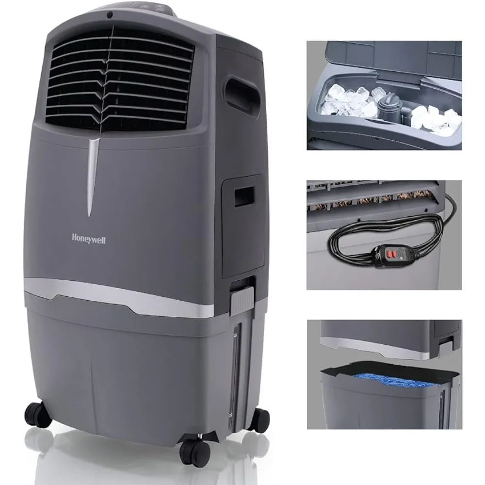 

Honeywell 525 CFM 3-Speed Outdoor Rated Portable Evaporative Cooler (Swamp Cooler) for 491 Sq. Ft. with GFCI Cord