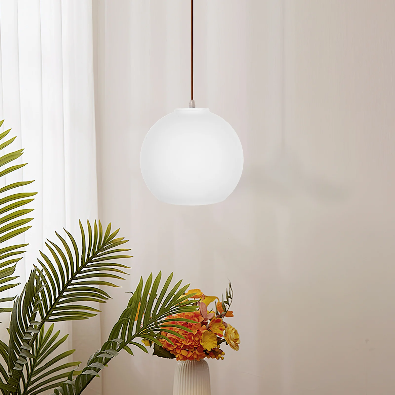 

2Pcs Glass Lamp Shade Milk White Frosted Globe Dome Replacement Light Fixture for Ceiling Pendant Pendant Light Shade