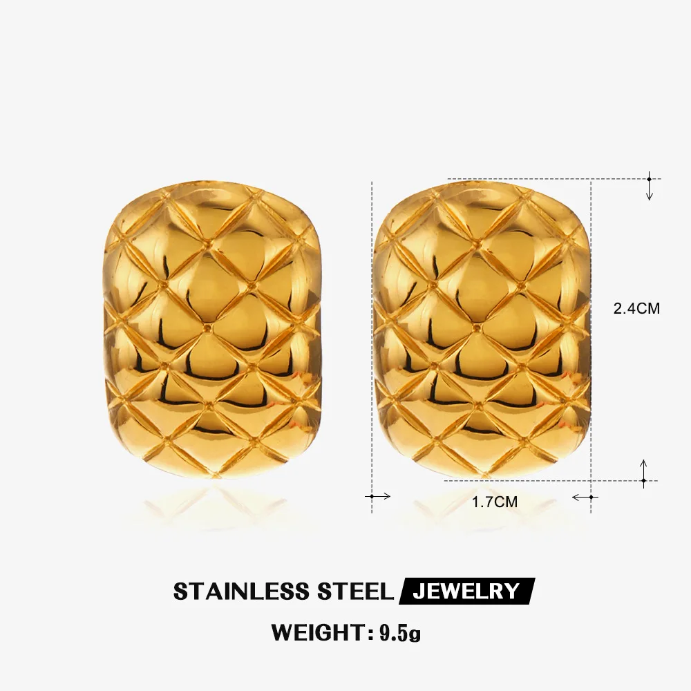 Stainless Steel Love Earrings For Women Gold Color Simple Geometric Earrings INS Jewelry Accessories Gift image 6