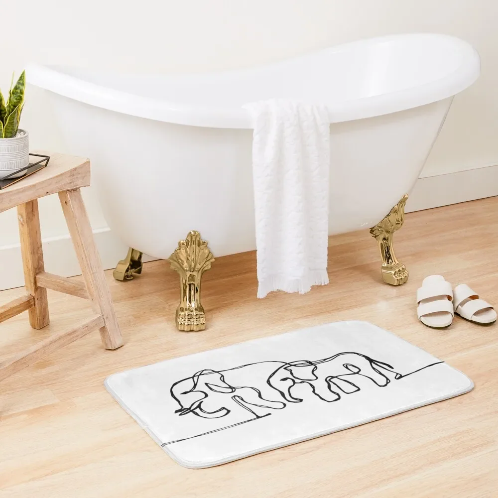 

Elephant 01 Bath Mat Bathroom Use Showers Entrance Door Mat