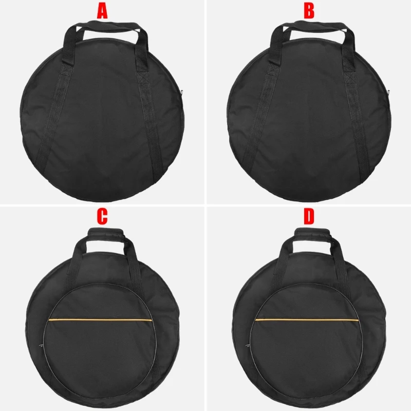 Cymbal Carrying Case Cymbal Gig Bag with Carry Handle Round Cymbal Container Travel Backpack Cymbal Storage Handbag