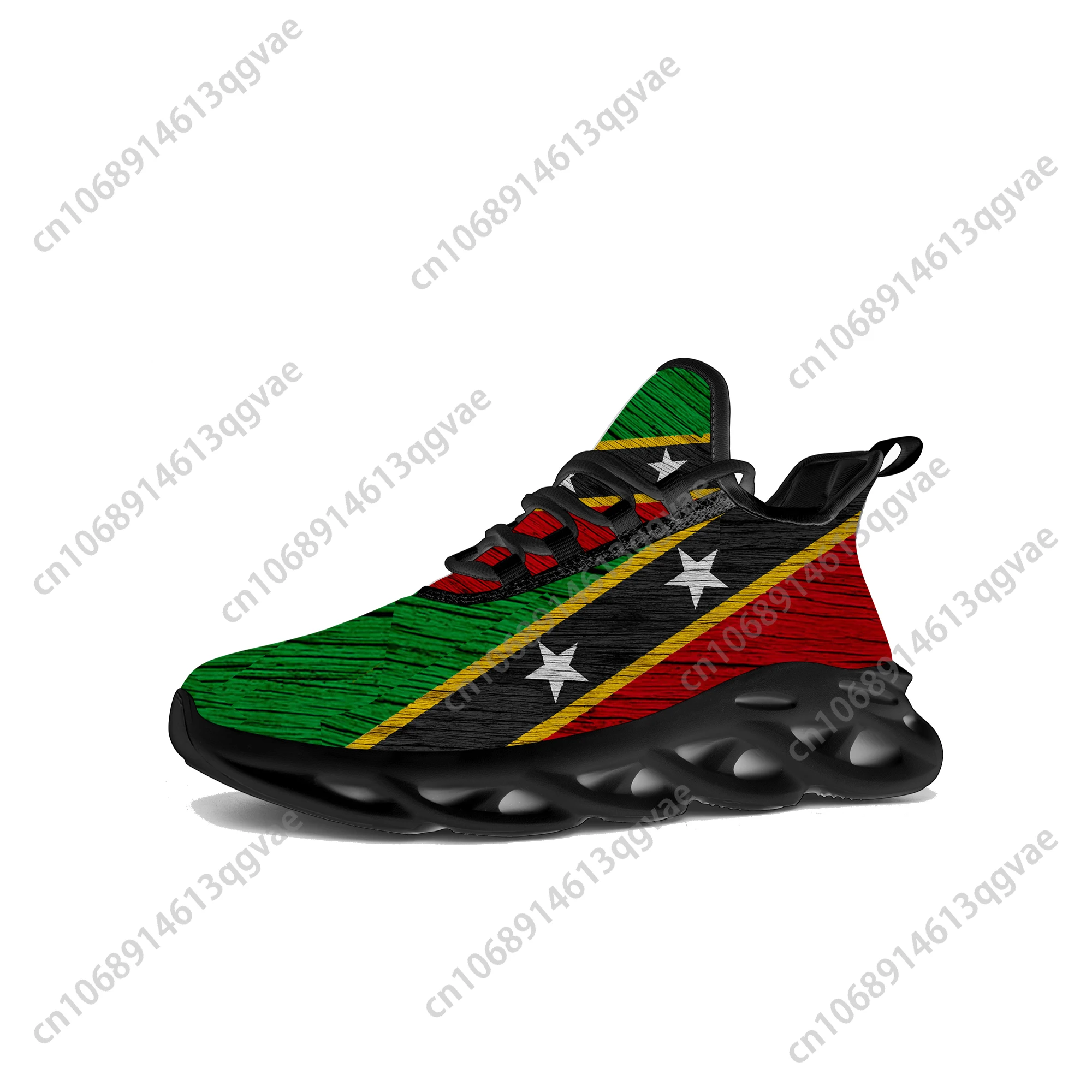 St Kitts and Nevis Flag Flats Sneakers Mens Womens Sports Running High Quality Sneaker Lace Up Mesh Footwear Tailor-made Shoe