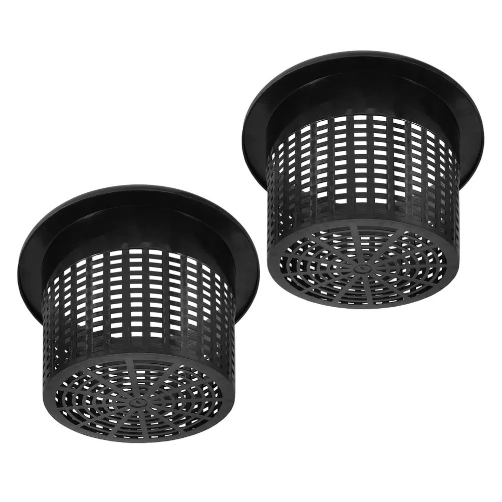 

2pcs Large Net Bottom Flower Pot Hydroponic Plants Breathable Drainage Garden Mesh Cups High Capacity Anti Waterlogging Slotted