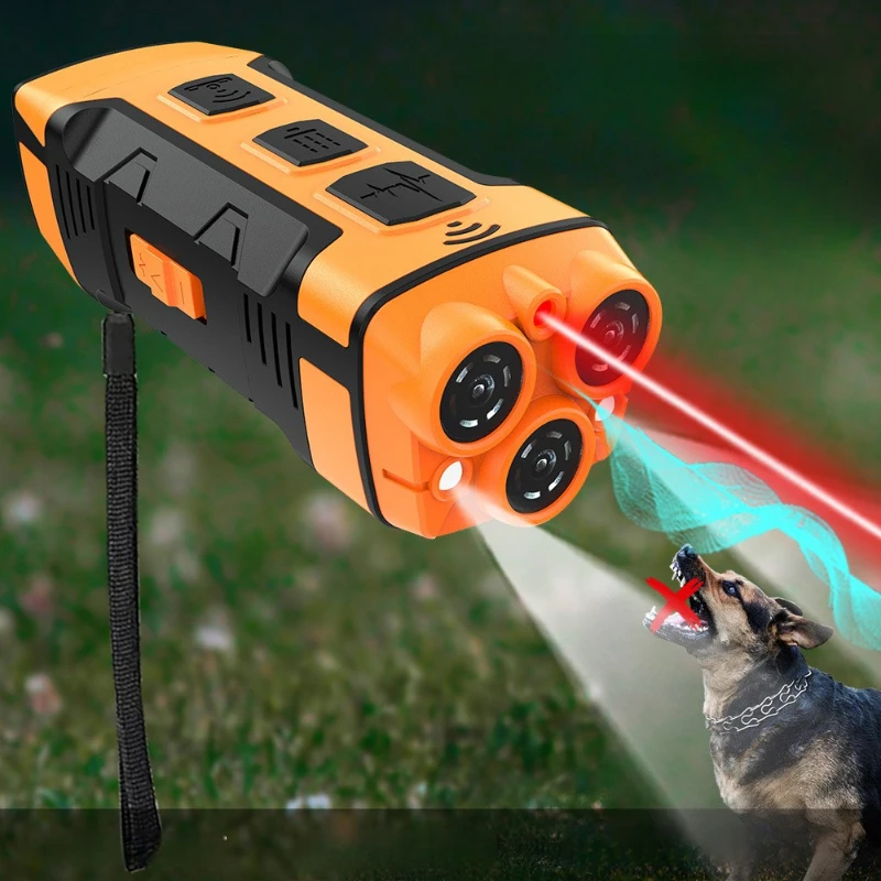 

Ultrasonic Dog Bark Arrester Anti Barking Trainings Charging Driving Device LED Light Portable Dog Trainer Outdoor Pet Supplies
