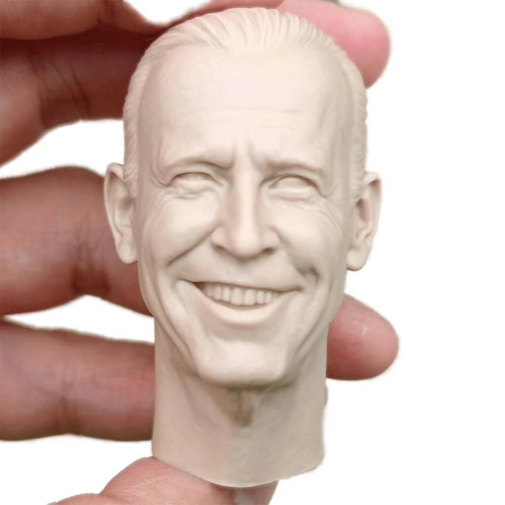 1/6 Ratio US President Joe Biden Male White Film Head  Model PVC  Long Neck Suitable 12-Inch Action Figure Body Doll