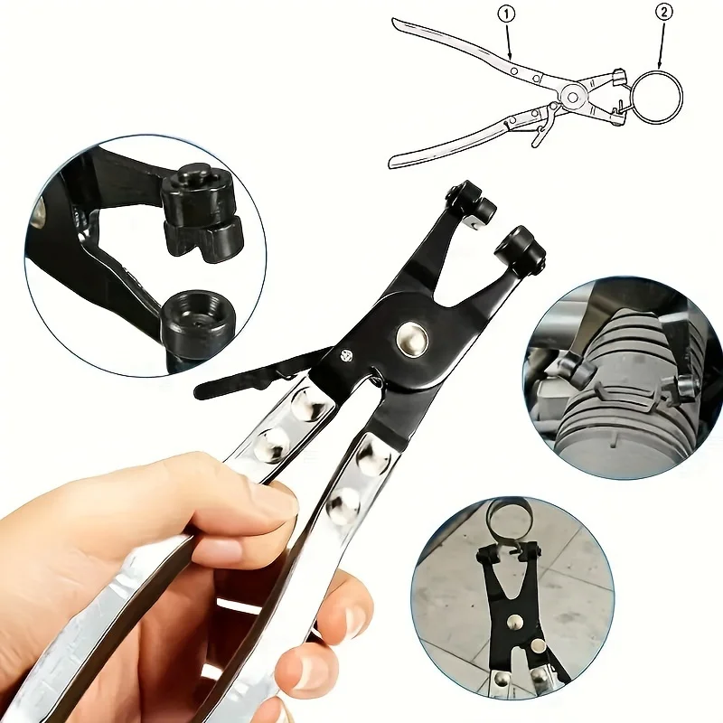 2pcs professional automotive water pipe hose clamp, rotating drive clamp, disassembly and installation