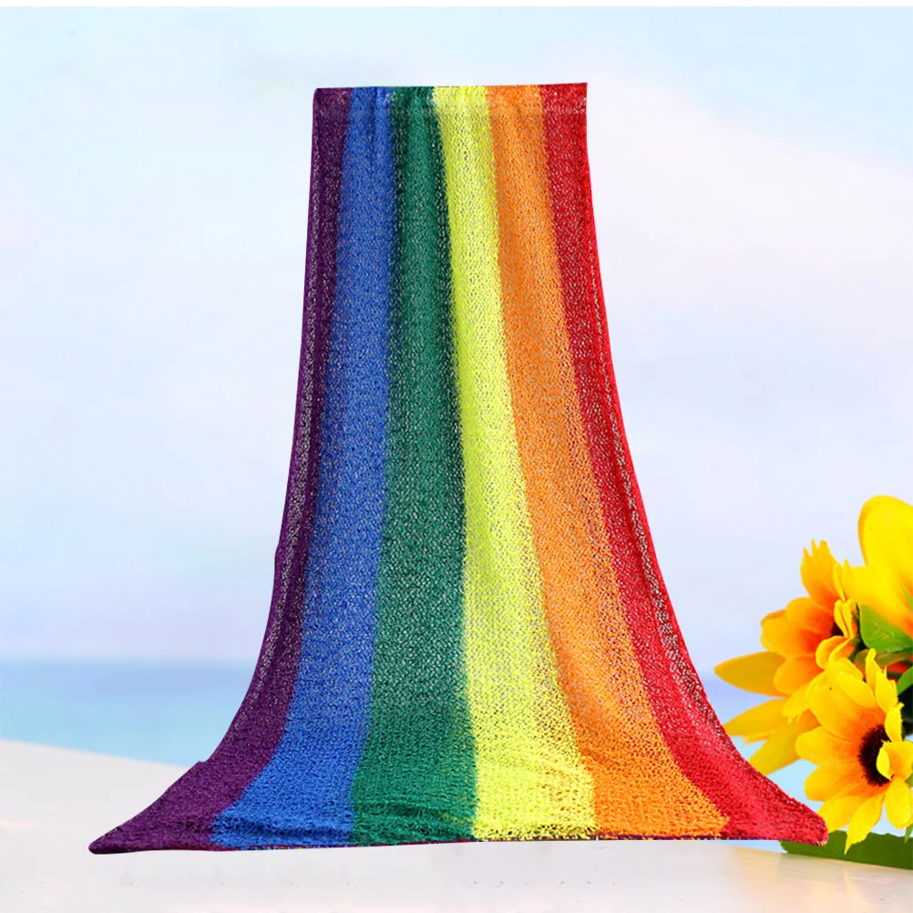 

Infant Rainbow Swaddle Blanket Soft Cotton Breathable Baby Bath Cloth Sleeping Blanket Photography Wrap for Newborns
