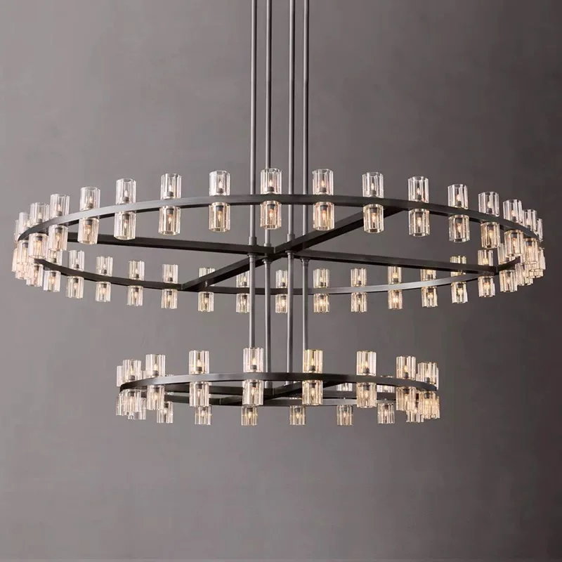 2026 New Restaurant Ceiling Pendant Light, Suitable for Hotel Lobby Hanging Staircase Light, Can Be Customised Size, Glass Lamps