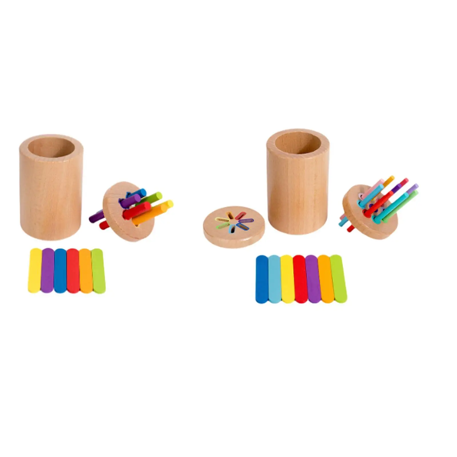 Copo de classificação de cores para crianças, caixa de classificação de madeira, brinquedo de coordenação, brinquedo educacional para crianças de 2 a 5 anos