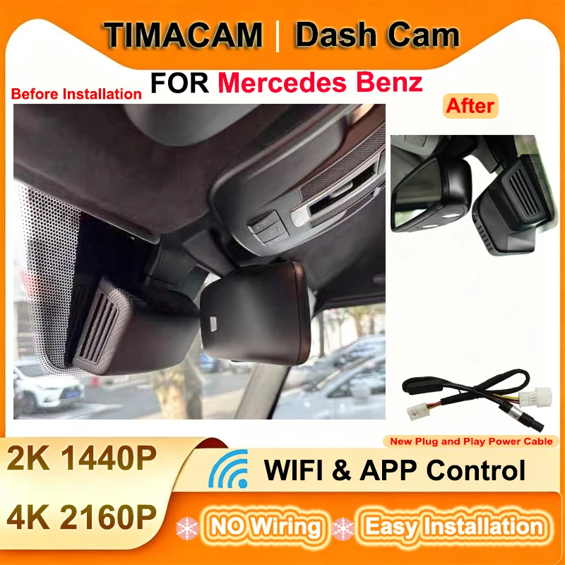 TIMACAM 4K Plug and Play Dash Cam for Mercedes Benz G Class w463 w463a for Mercedes Benz g500 g350 g350d g55 g63 g65 2007 2018