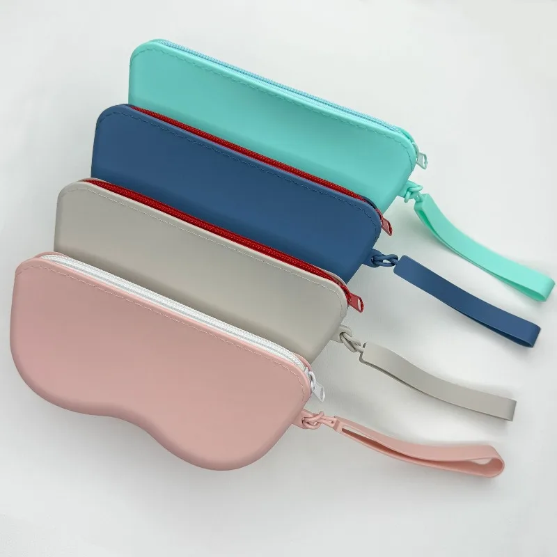

New Soft Silicone Glasses Bag Portable Sunglasses Storage Pouch Flexible DIY Eyewear Case Dustproof Spectacles Organizer