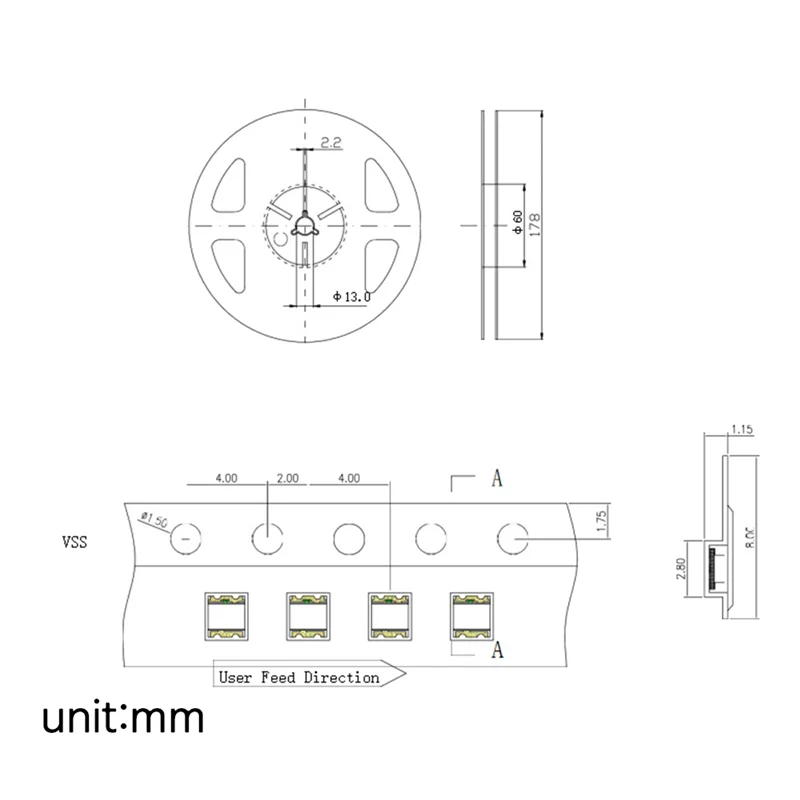 B63B-200Pcs WS2812 2020 LED Chip 4Pins Mini White PCB Addressable Digital RGB Full Color LED Chip DC5V For LED Strip Screen