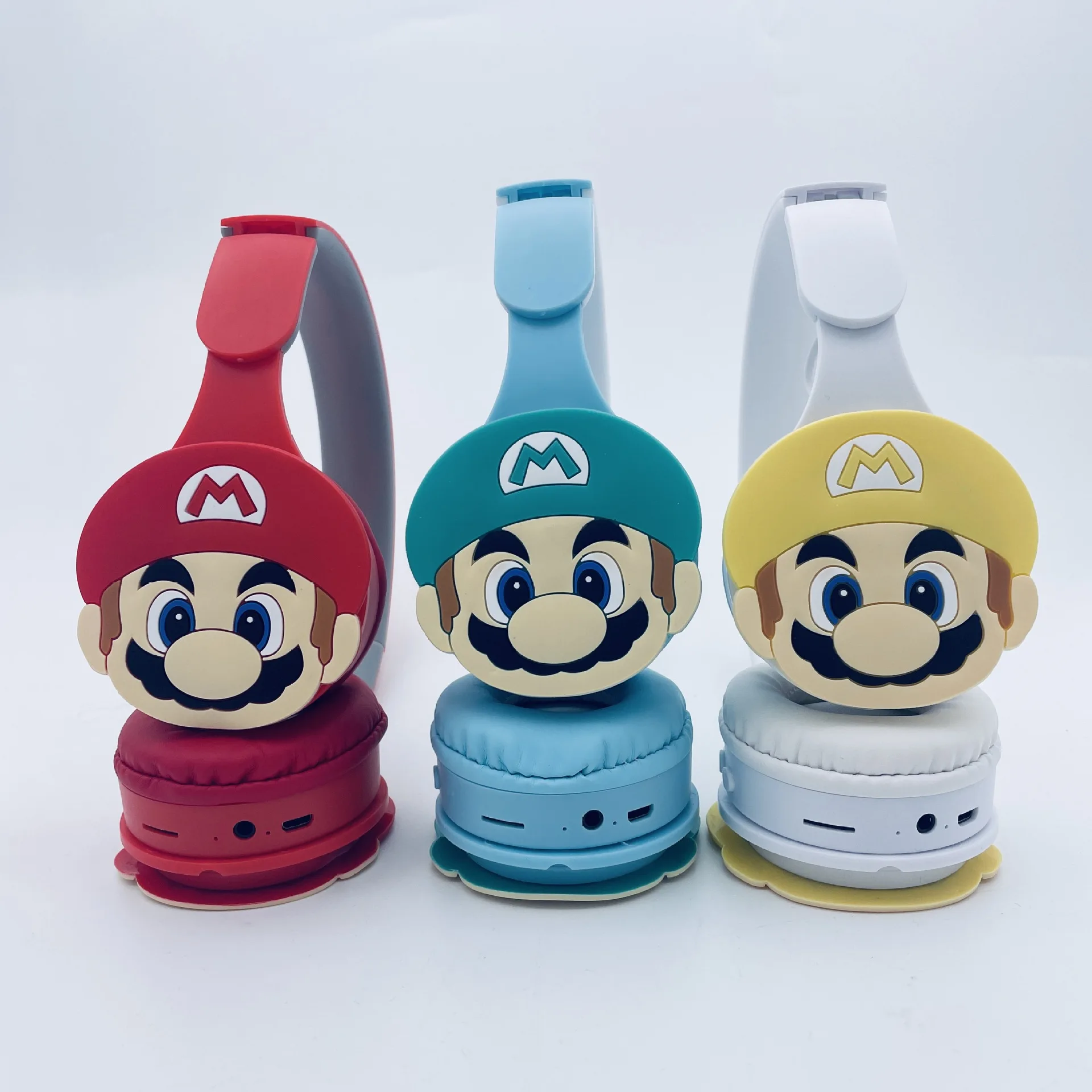 Super Mario Brothers Wireless Bluetooth Headphones Cartoon Design Birthday Gift for Kids Adults