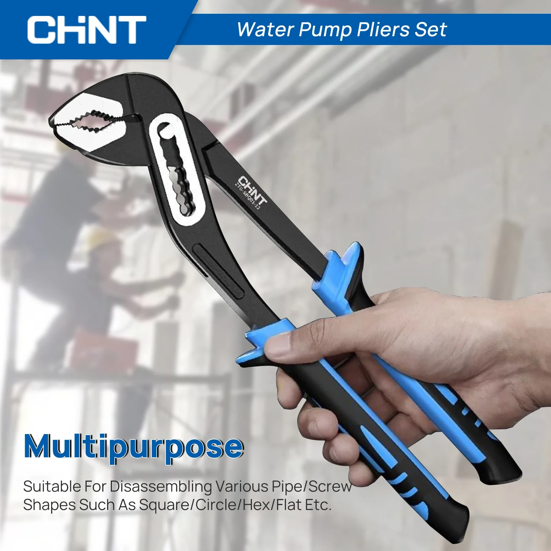 

8Inch Adjustable Water Pump Pliers Large Opening Quick-Release Plumbing Pipe Wrench Multifunction Durable Non-Slip Hand Tools