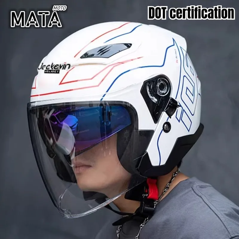 

Motorcycle Helmet for Men's and Women's 3/4 Helmet Motorcycle Half Helmet cascos para moto casco moto 헬멧반모 Шлем