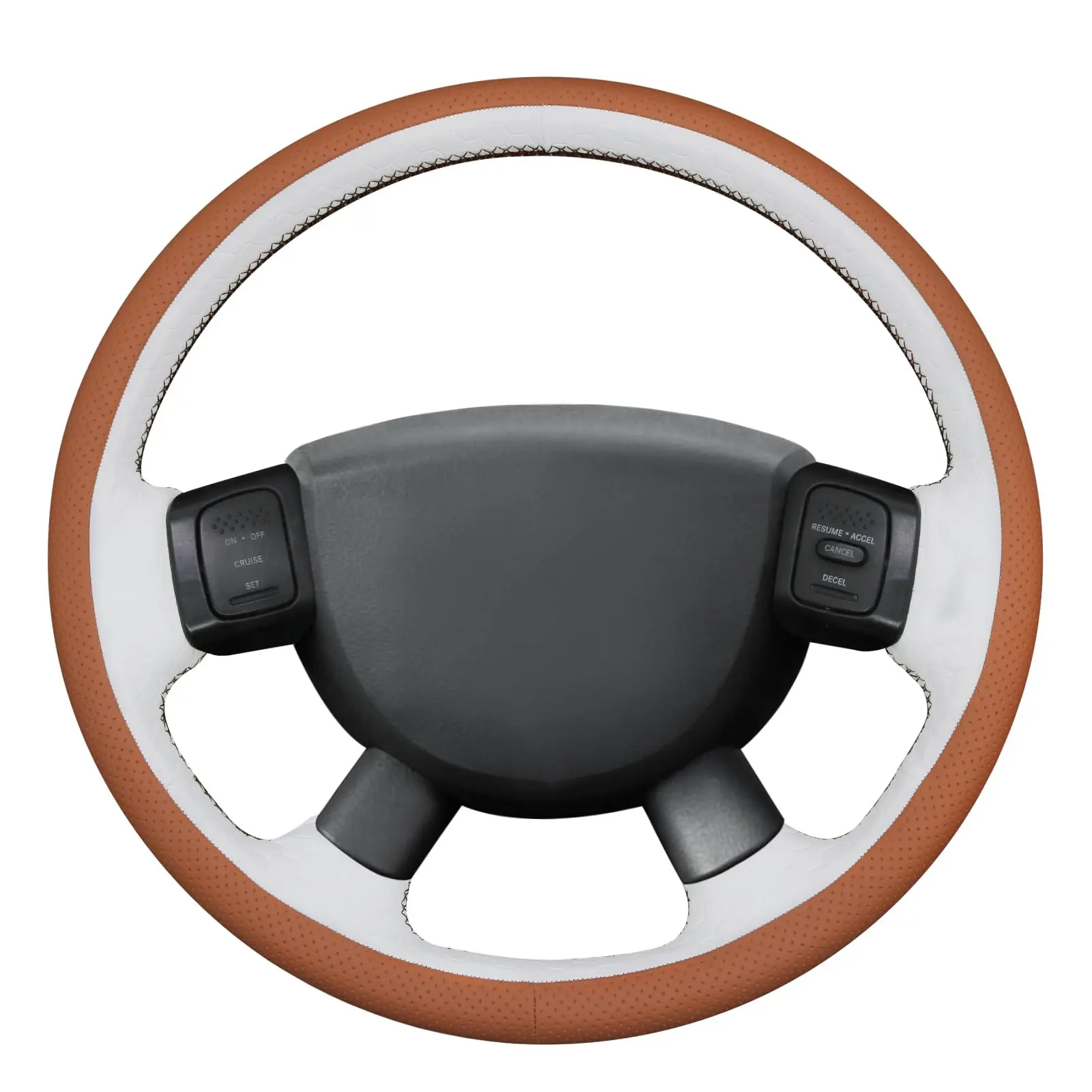

Hand-Stitched 3D Design Steering Wheel Cover For Dodge Ram 1500 2500 3500 2004–2008