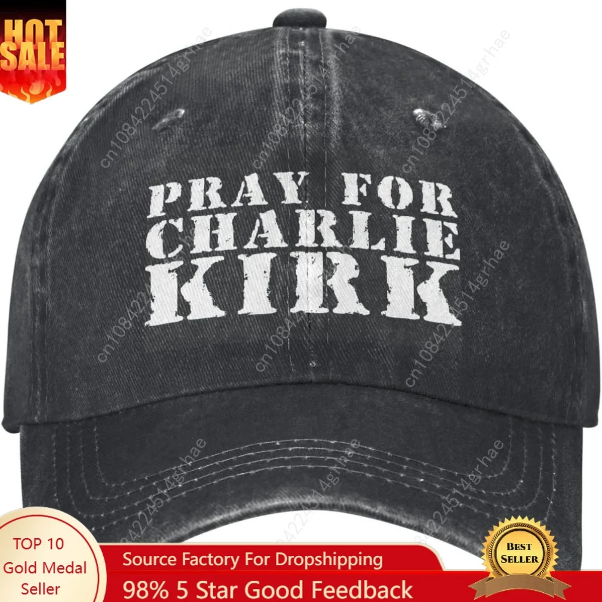 

Pray for Charlie Kirk Caps for Men's Pray for Charlie Baseball Hats