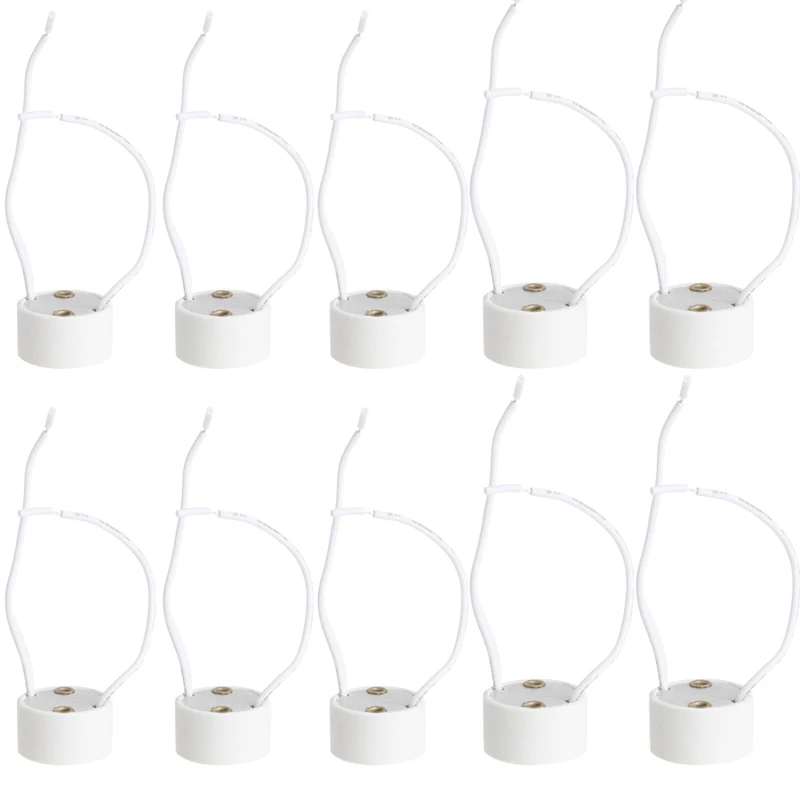GU10 Socket LED Bulb Halogen Lamp Holder Base Ceramic Wire Connector Dropshippin