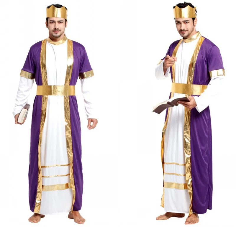 Cosplay de Halloween para adultos, vestido rei, Prince of Dubai roupas, chefe da Arábia roupas, bolas mascaradas