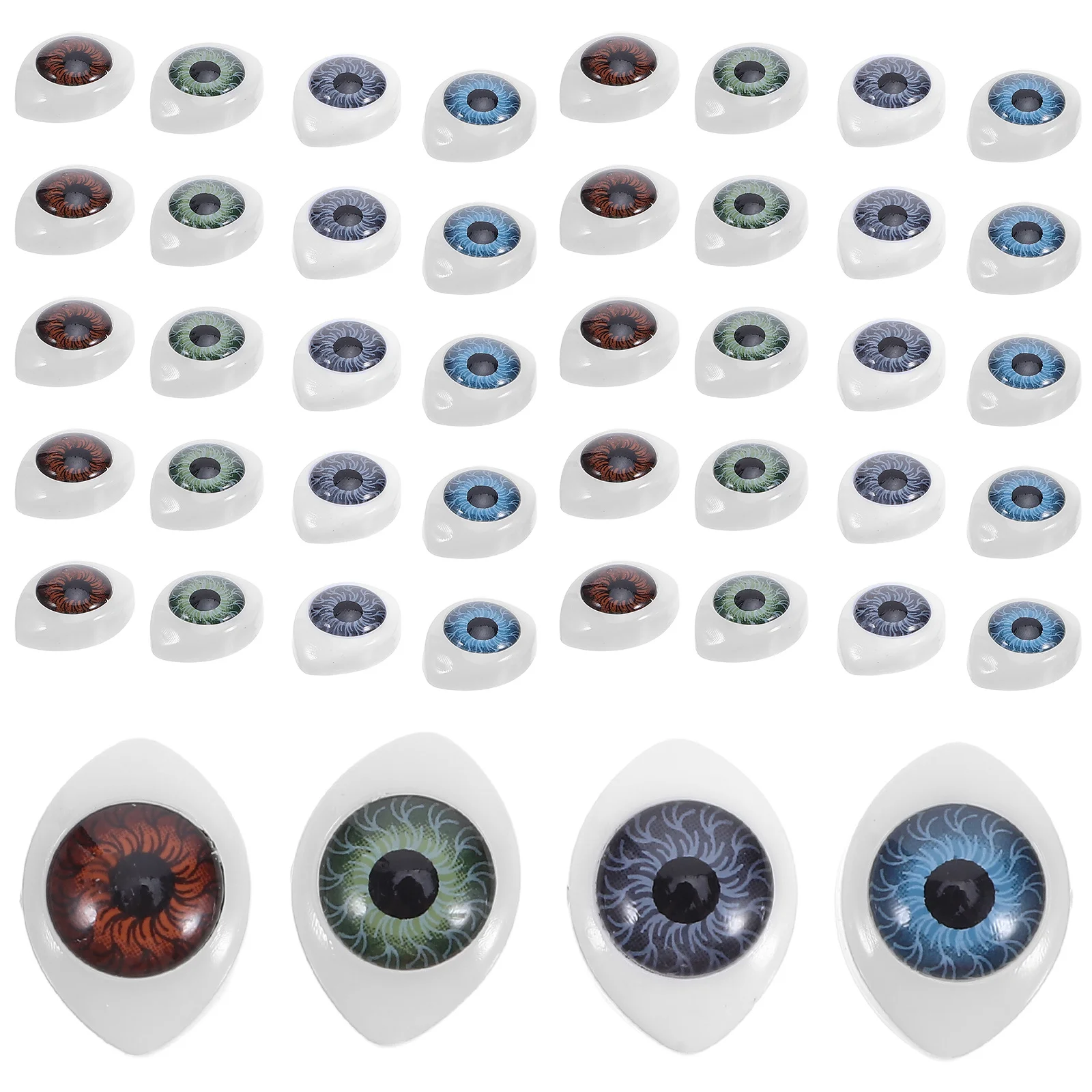 100pcs Acrylic Hemispherical Eyeballs Realistic Plastic Fake Eyes For Craft Stuffed Animal Clay Modeling Diy Projects Safety