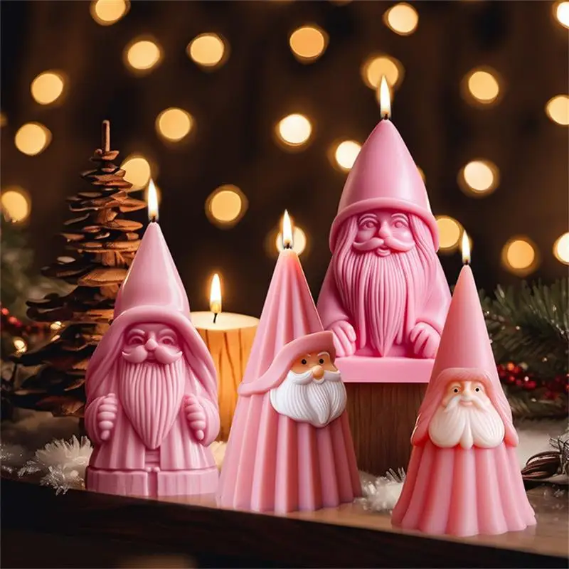 Christmas 3D Santa Claus Model Baking Tool Silicone Mold Aromatherapy Candle Plaster Diy Epoxy Resin Handmade