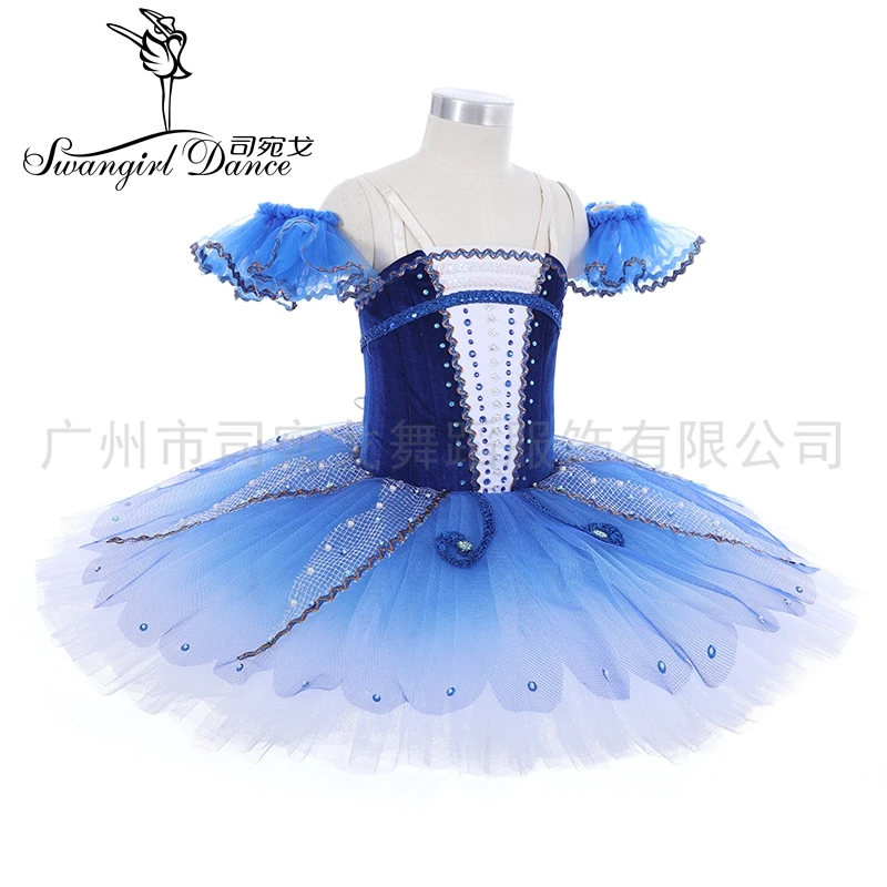 High Quality Royal Blue YAGP Professional Ballet Velet Blue Bird Classical Tutu Costume Dress BT4224