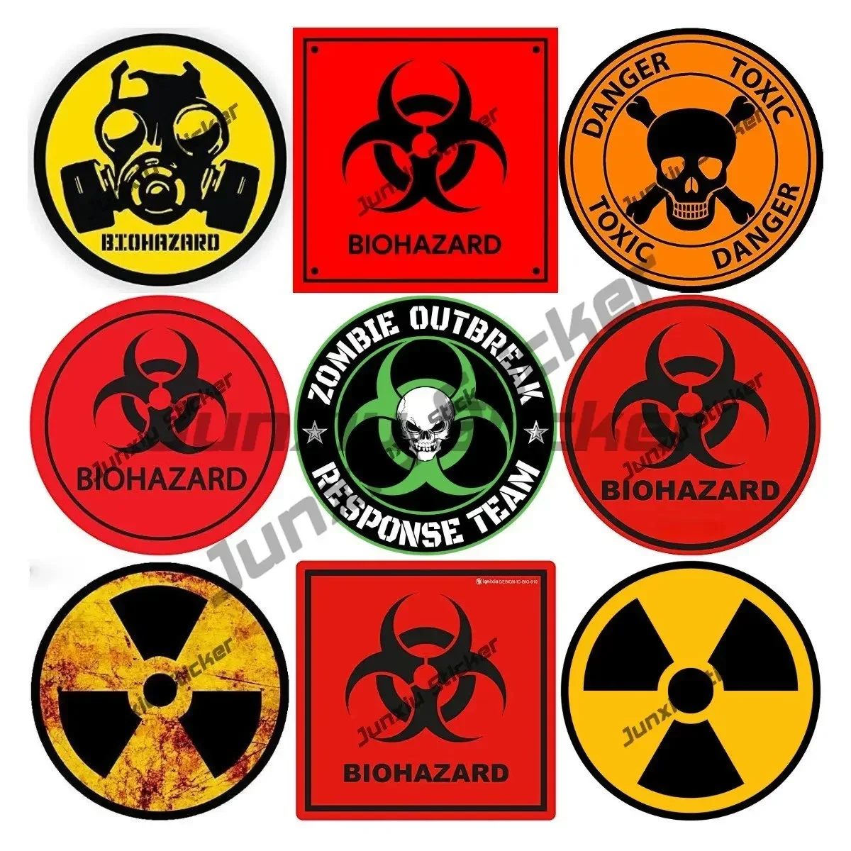 Biohazard Hard Hat Sticker Helmet Label Rude Funny Decal Biohazard Radioactive Waste Symbol Corona Sticker Laptop SUV Bumper