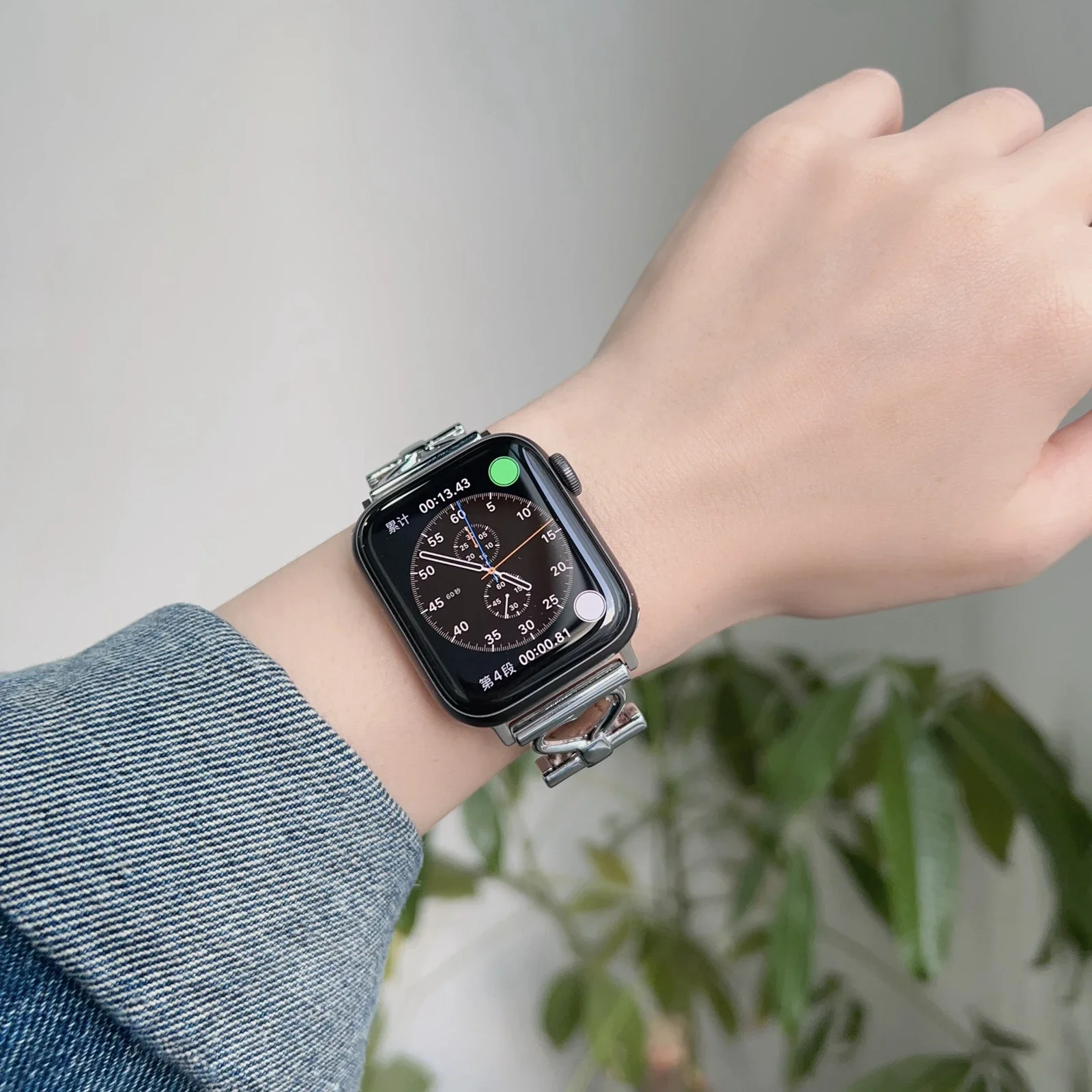 حلقة جلدية ممتازة لسوار ساعة أبل للنساء سلسلة الترا 11/10/9/8/7/6/5/4/3/2 38 مللي متر 40 مللي متر 41 مللي متر 42 مللي متر 44 مللي متر 45 مللي متر 46 مللي متر حزام