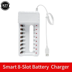 Rechargeable Battery Charger USB Output 8 Slots Fast Charging Short Circuit Protection suitable for AAA/AA Battery Tools