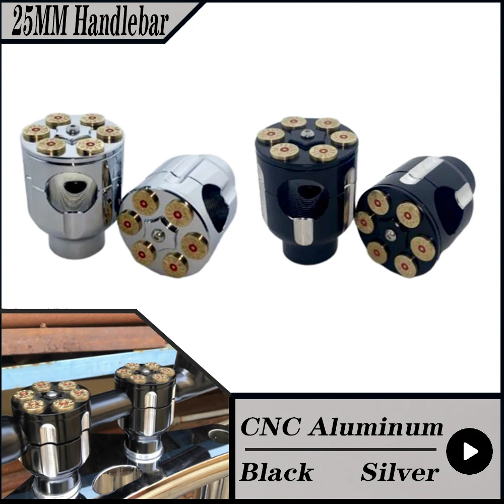 

25mm 1" Handlebar Riser Clamp Aluminum Rise Bar Mount For Harley Cruisers Choppers Yamaha Suzuki Honda Kawasak