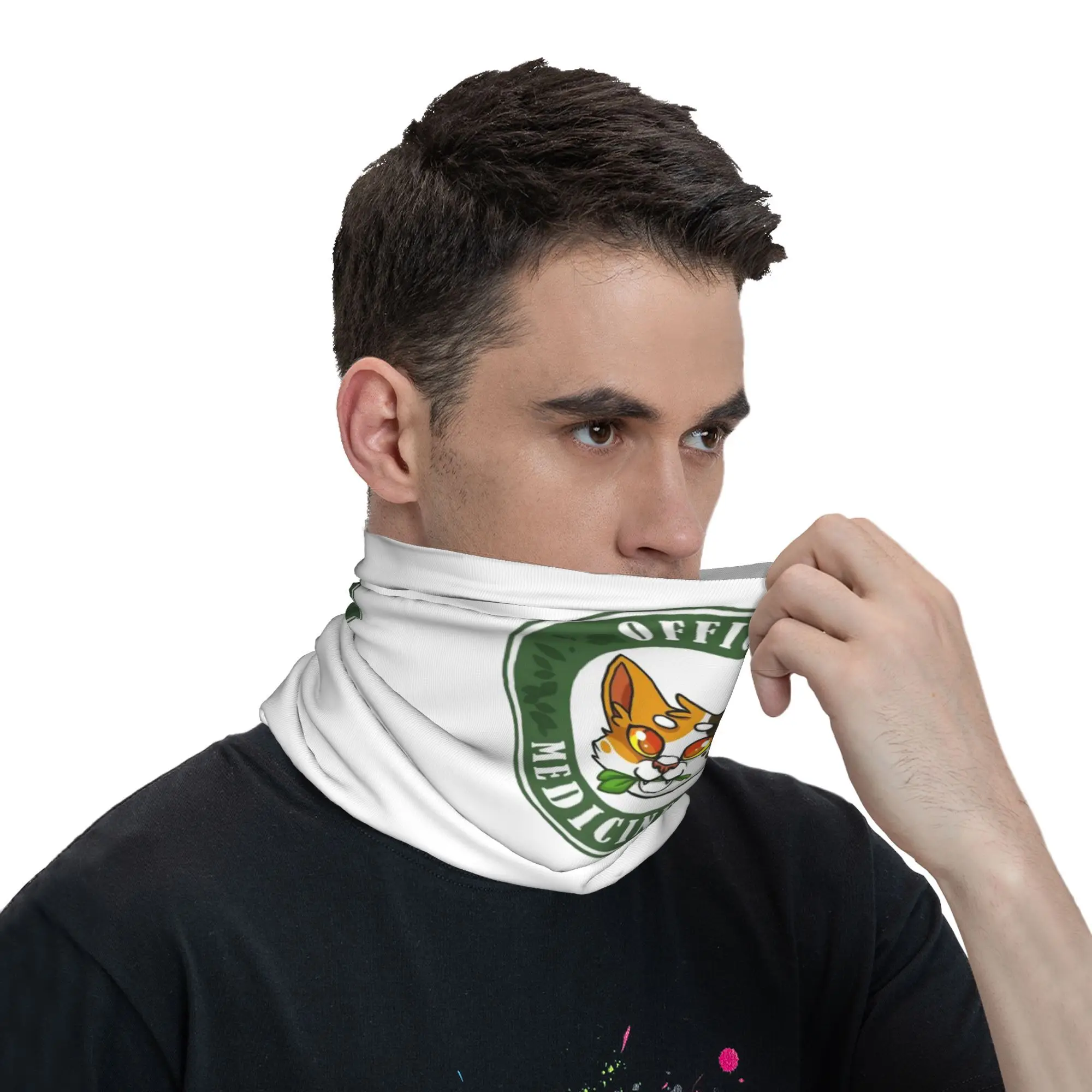 4 Warriors Geneeskunde Kat Bandana Nekhoes Gedrukt Magische Sjaal Multifunctioneel Gezichtsmasker Wandelen Vissen Voor Mannen Vrouwen Volwassen Ademend