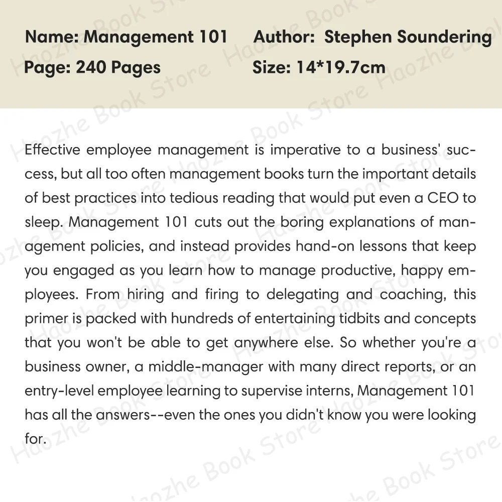 Management 101: From Hiring and Firing to Imparting New Skills, an Essential Guide to Management Strategies English Paperback