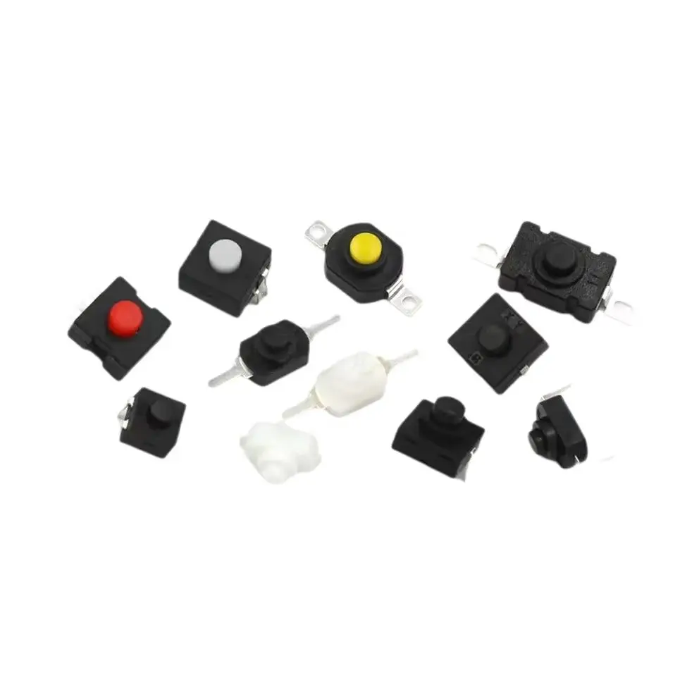 5PCS KAN-28 112D 1208YD Strong Light Flashlight Switch Self Locking Patch/Direct Plug Button Power Switch Accessories
