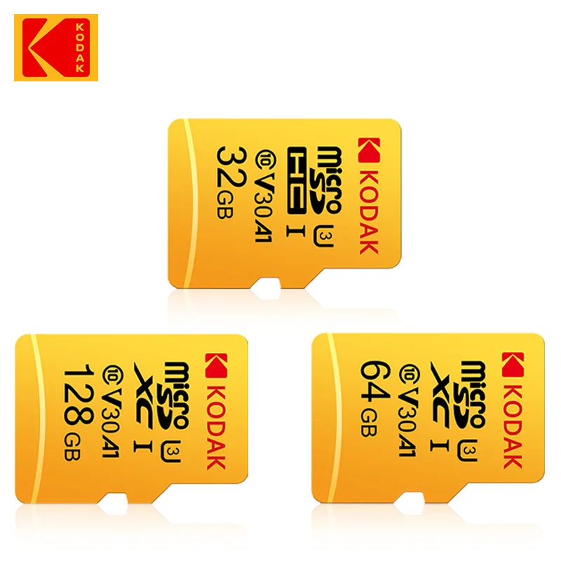 cartao-micro-sd-kodak-128gb-64gb-32gb-16gb-classe-10-u3-100mb-s-cartao-de-memoria-tf-adaptador-sd-para-video-4k-drone-telefone