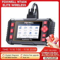 2024 FOXWELL-NT604 Elite diagnostic pour voiture, OBD2 Scanner automotivo, outils de diagnostic de transmission ABS SRS, lecteur de code OBD2, mise à jour gratuite à vie