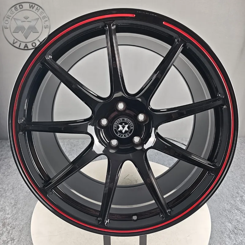 

New Viaol Gloss Black Red Forged Aluminum Wheel 18-24 Inch ET10-ET50 5x114.3 Lightweight High-Strength Multi-Spoke Fit S13/S14