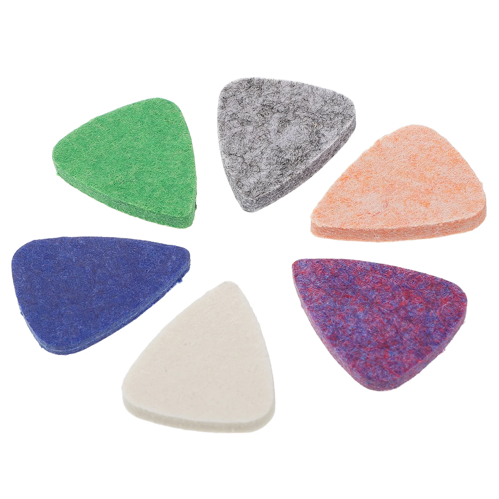 

6Pcs Felt Ukulele Picks Wool Soft Finger Picks Flat Thumb Plectrums String Instrument Accessories for Acoustic Bass Guitar