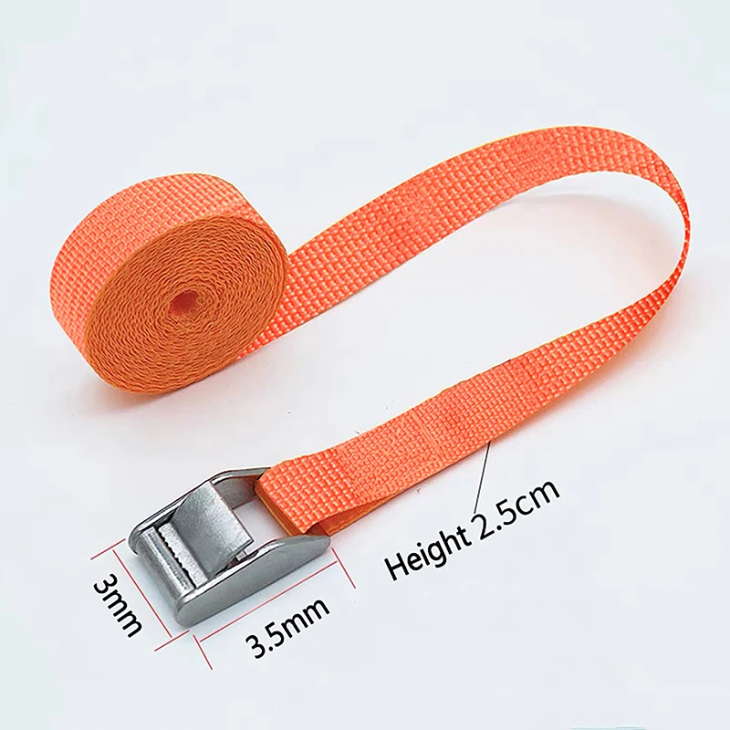 أحزمة شحن مع مشبك ، حزام ربط للدراجة النارية ، سيارة ، دراجة ، حبل سحب معدني ، حزام تثبيت سقاطة قوي لحقيبة الأمتعة ، 5 أمتار #6