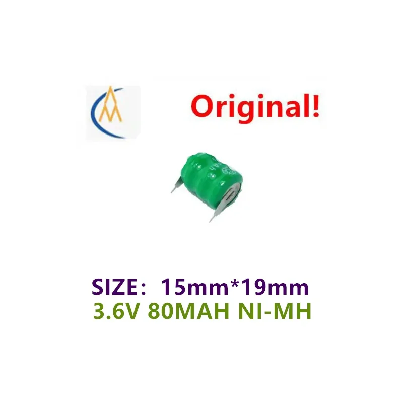buy more will cheap New genuine NI-MH button NiMH rechargeable battery/button 80mAh 3.6V with solder feet Rear backup
