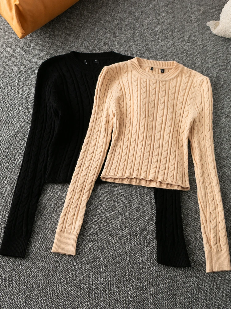 

Модный корейский круглый вязаный свитер Ne Long Sve ort, весенне-осенний универсальный молодежный женский свитер