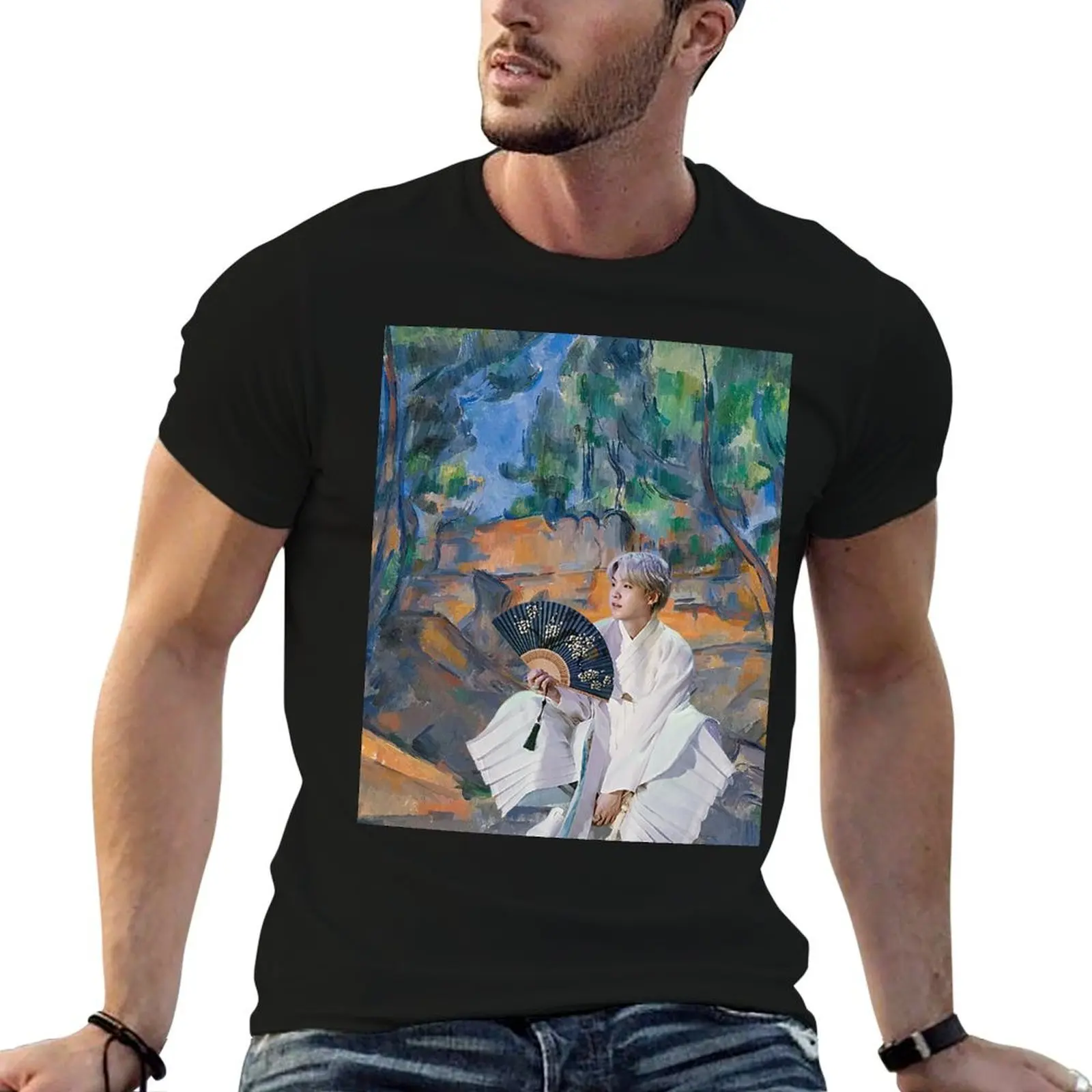 

Trees and Rocks and Yoongi T-Shirt blanks anime figures vintage t shirts plain plus size men clothing