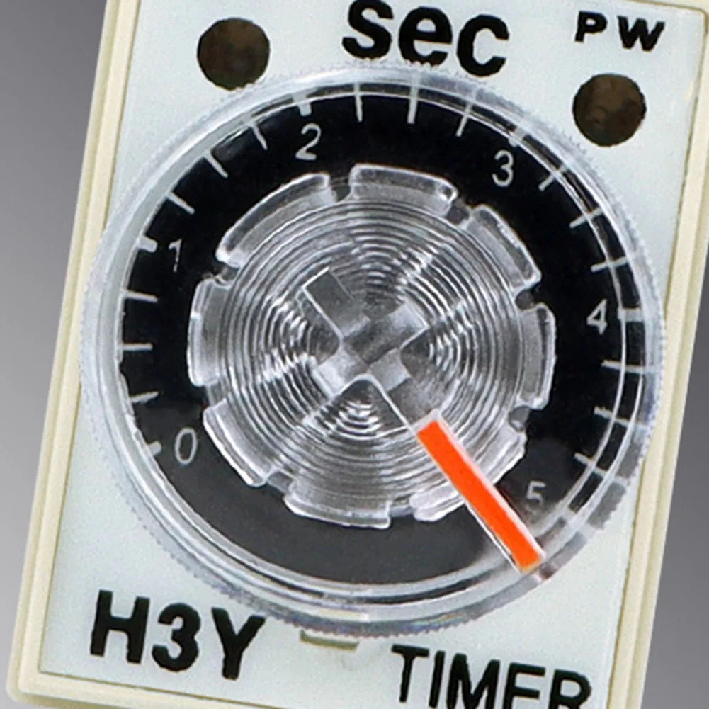 Time Relay Delay Timer Relay 5.7x2.8x2.2cm AC220V DC24V Adjustable H3Y-2 Power-on Brand New For Electrical Testing